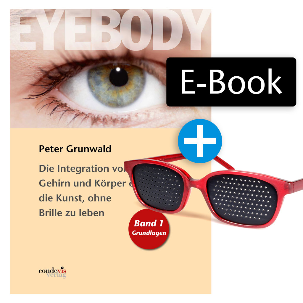 Special Bundle: eBook (german) + Pinhole Glasses (red frame)