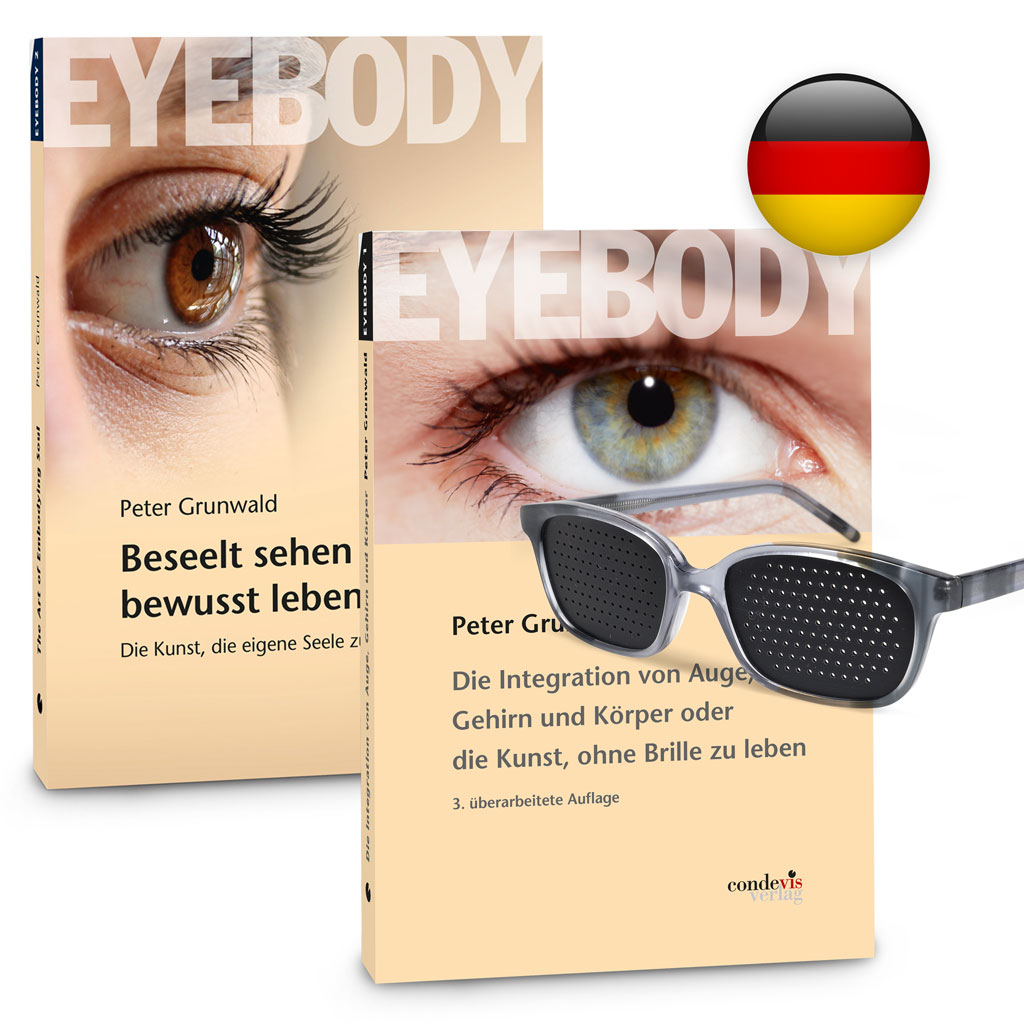 Bundle: Eyebody Book 1 + Book 2 + Pinhole Glasses (German)
